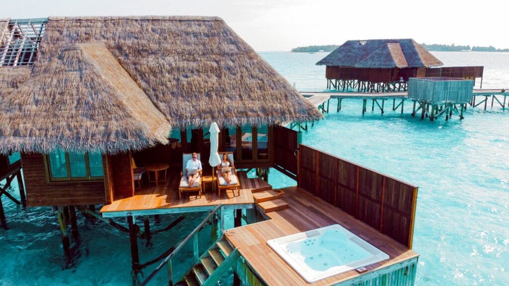 Over the water bungalow with crystal clear waters, for a true relaxing vacation
